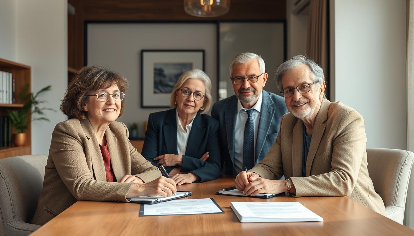 Family elder care planning discussion